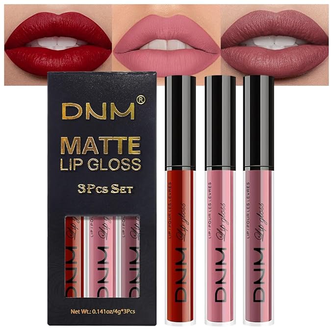 evpct 3Pcs Dark Red Mauve Maroon Matte Liquid Lipstick Lip Stain Sets for Women, Matte Lipstick Long Lasting Waterproof Permanent 24 Hours original, Magic Lip Sticks Pack for Halloween Daily Makeup