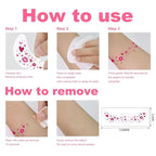 8Pcs 2-in-1 Rose-pink Blush and Glitter Freckles Face Tattoo for Teenagers & Young Women, Waterproof and Long-lasting Face Makeup Tattoos for Halloween and Christmas (SET A)