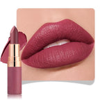 evpct Maroon Wine Red Matte Creamy Lipstick for Women, Long Lasting Waterproof Velvet Lipstick, Lip Stick Crayon Buildable Blendable Creamy Color, Longwear Lip Makeup Cruelty-free 24 hours original 03