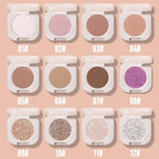 Single Purple Shimmer Sparkly Eyeshadow,Bright Intense Monochrome Eye Shadow,Apply Makeup Easily,Matte Pressed Powder Single Eyeshadow,24 Hour Eye Makeup Longwear Waterproof