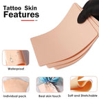 20Pcs Tattoo Skin 3MM - Urknall Fake Skin 3mm Blank Practice Skins Double Sides for Beginners and Artists Tattoo Supplies