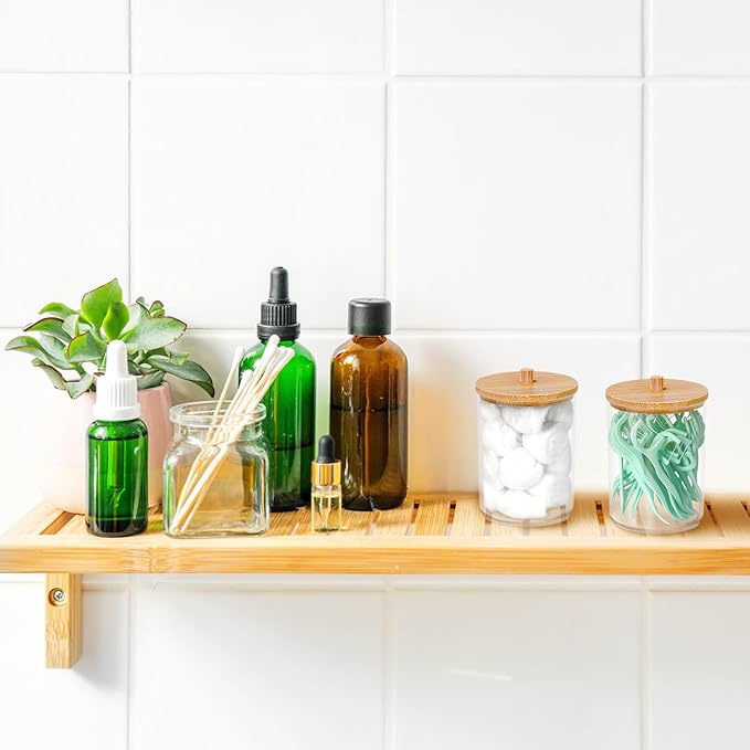 250 Count Cotton Balls, 100% Pure Organic Cotton, Soft & Super Absorbent, Includes 2 Cotton Ball Holders for Bathroom & Vanity, Perfect for Face Makeup Remover, Nail Polish Removal, Crafts, Pet Care