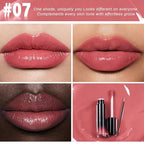 evpct Light Pink Shiny Longwear No-Budge Liquid Lip Color Lipstick Makeup, Highly Pigmented Color Instant Shine, Waterproof Long Lasting Lipstick for Women, Lip Stain Gloss with Lip Liner Brush, 07#