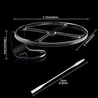 2 Pieces Hand Makeup Mixing Palette Handheld Palette