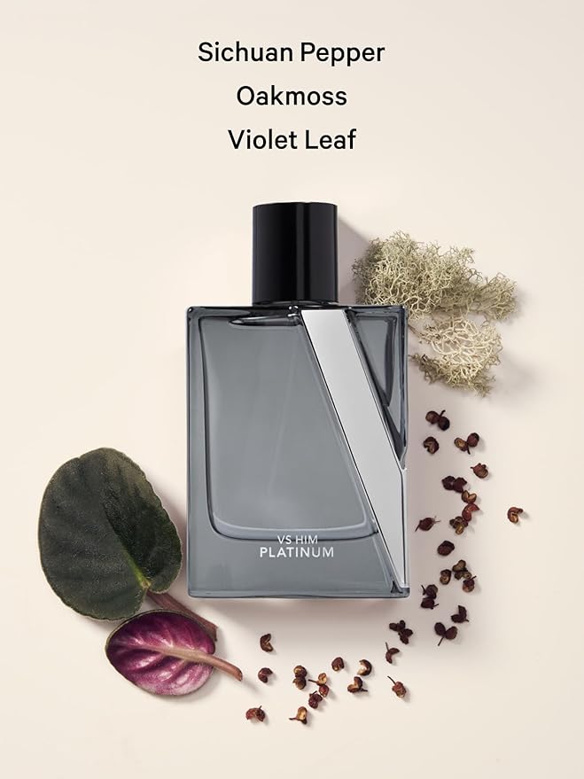 Victoria's Secret Platinum 3 Piece Luxe Fragrance Gift Set: 1.7 oz. Cologne, Travel Lotion, & Body Bar