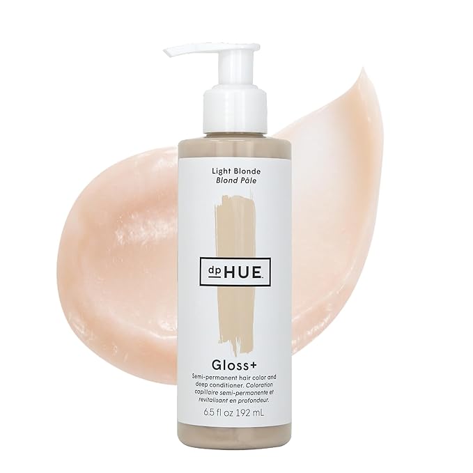 dpHUE Gloss+, Light Blonde - 6.5 oz (8-12 Applications) - Semi-Permanent Hair Color & Conditioner - Lasts Up to Eight Washes - Paraben, SLS & SLES Sulfate Free - Vegan, Leaping Bunny Certified