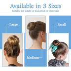 TsMADDTs Donut Hair Bun Maker, 3PCS Dark Brown Ring Style Bun Maker with 20PCS U Shaped Hair Pins for Women Dance