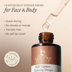 Self Tanning Drops for Face - USA Made with Organic & Natural Ingredients, Ultra Dark Face Tanning Drops to Add to Moisturizer, Self Tanner for Sunless Fake Tan & Natural Glow, Cruelty & Toxin Free