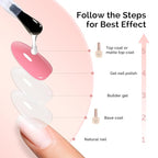 MelodySusie Top Coat Matte Top Coat Base Coat No Wipe Glossy Set Long Lasting Shine Finish Soak Off UV LED Nail Lamp Nail Art Design Manicure Kit Perfect Gifts for Women Girls 3 Pcs 15ml Clear