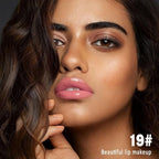 evpct Nude Pink Shiny Longwear No-Budge Liquid Lip Color Lipstick Makeup, Highly Pigmented Color Instant Shine, Waterproof Long Lasting Lipstick for Women, Lip Stain Gloss with Lip Liner Brush, 19#