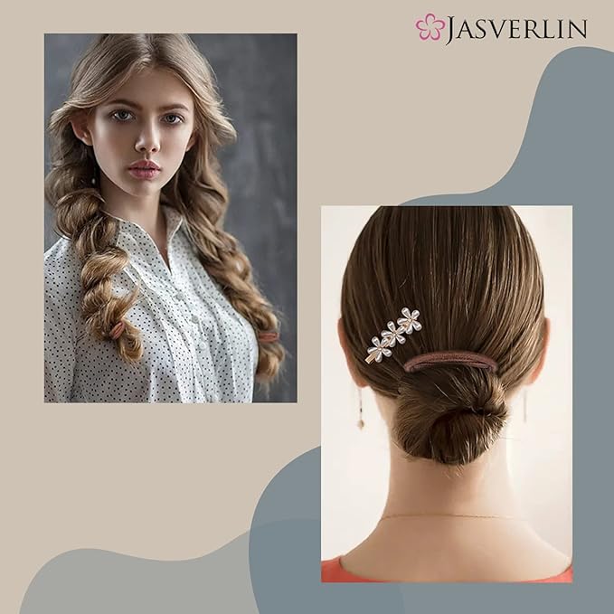 Elastic Hair Ties Ponytail Holders for Thick Hair Women Girls Men Non-Slip Breakage Damage Tangle Free Hair Accessories 4mm 50 Pieces (Auburn)