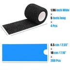 200pcs Blue Tattoo Pen Covers & 4pcs Grip Tape Wraps - Tattoo Machine Covers & Grip Tattoo Supplies