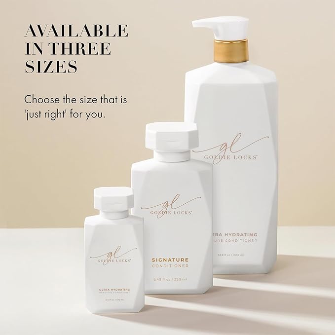 Goldie Locks Ultra Hydrating Conditioner - Moisturizes Frizz and Split Ends - Sulfate Free - Safe for Extensions and Color-Treated Hair - Protein-Free - 8.45 fl oz (Packaging May Vary)