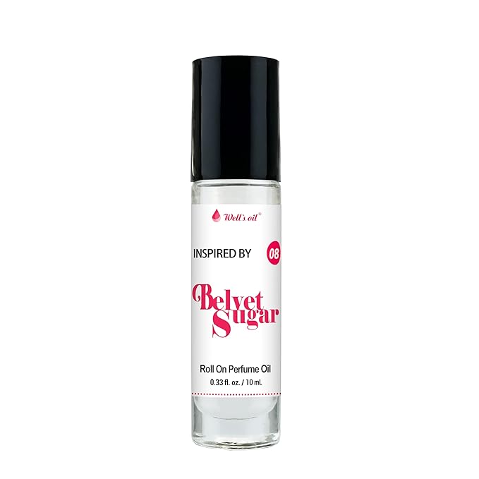 Well's Oil Roll-On Perfume Oil (Belvet Sugar) | Long-Lasting | Paraben-Free | 0.33 Fl Oz / 10 ml