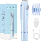 2025 New Bikini Trimmer for Women,Dermave Bikini Shaver,2-in-1 Electric Razors for Women(Blue)