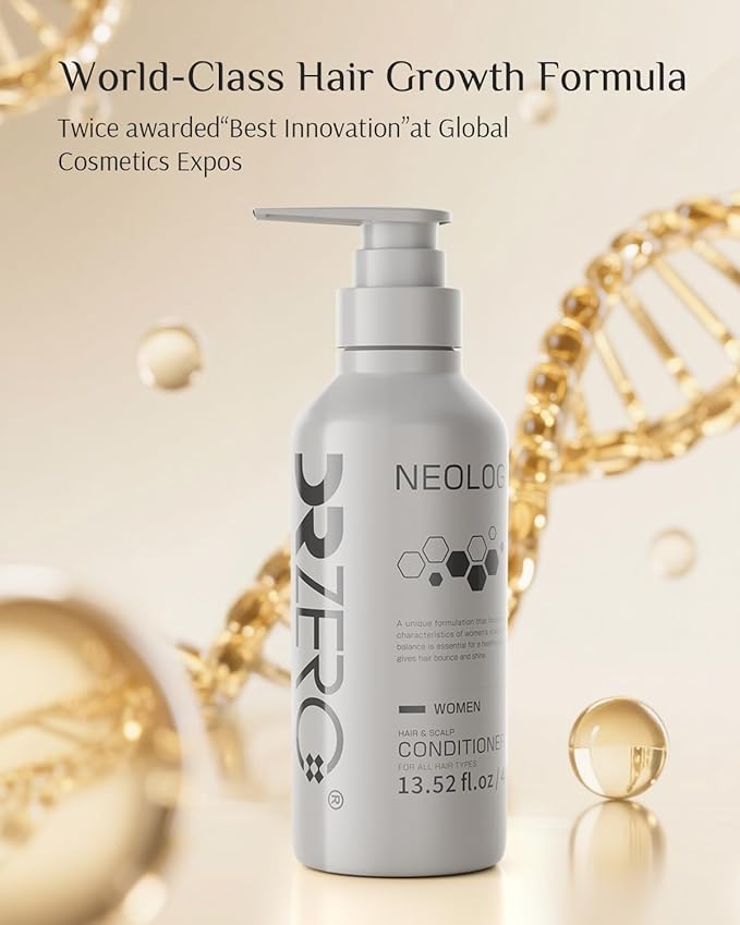 DR ZERO NEOLOGY Hair Growth Conditioner for Women, 13.5 oz, Volumizing Thickening & Anti Hair Loss Regrowth Treatment, Clinically Tested for Hair Thinning with Redensyl, Japanese Hair Care Products