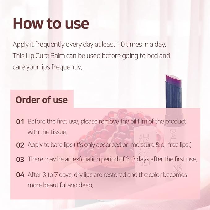 Lux Triple Lip CURE Glossy Balm VENUS (Ruby Red) (0.17oz) 4 million units sold in Korea, Natural Tinted Korean Lip Balm, Petroleum/Paraben Free, Lip Butter,lip balm hydrating