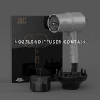 AINA Hair Dryer with Diffuser, Blow Dryer for Women | Advanced Ionic Technology, Ceramic Coating | Cold Shot Features Turbo Heat for Fast Drying and Shine 110V/ALCI (Ash Grey)