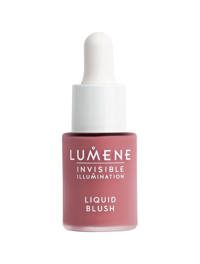 Lumene Invisible Illumination Liquid Blush Arctic Rose 15ml – Buildable Dewy Tint with Arctic Spring Water & Cloudberry Extract – Radiant, Weightless Flush for All Skin Tones