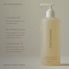 Oak Essentials Awaken Body Wash | Hydrating Shower Gel with Lavender Oil, Cedarwood Oil & Rice Bran Extract, 10.1 Fl Oz