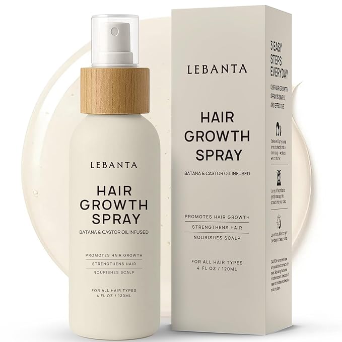 Hair Growth Oil Spray - 100% Pure Ingredients For Non Greasy, Thicker & Stronger Hair - Organic Batana, Castor, Biotin, Saw Palmetto, and Rosemary Oil Gifts for Men & Women Scalp - 4.1 Fl Oz