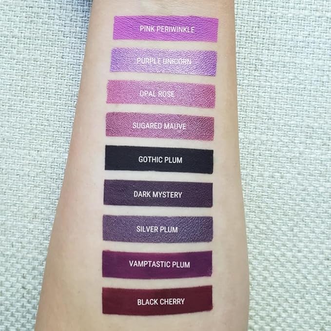 Aromi Violet Plum Liquid Lipstick, Dark Purple Lip Color, Vegan and Cruelty-free, Long-lasting and Waterproof Lipstick, Handmade (Vamptastic Plum)