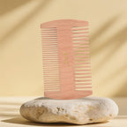 TAN MUJIANG Beard Comb for Men - Dual Density Bristles | Beechwood with Lacquer Finish | 29 Fine Teeth + 18 Wide Teeth | Mustache Grooming Kit Essential