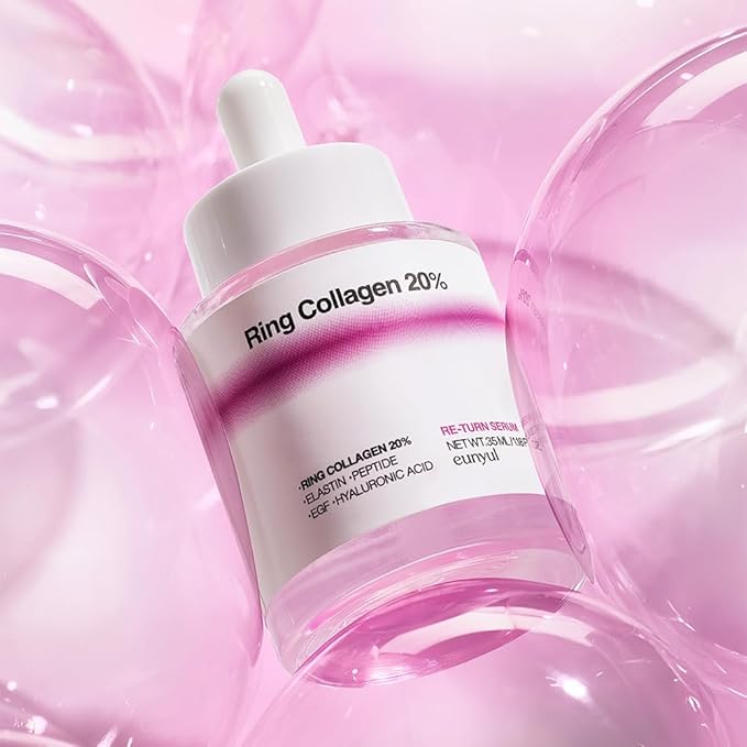 EUNYUL Ring Collagen 20% Face Serum with Peptides & Hyaluronic Acid, Hydrating and Firming Facial Serum, 35ml