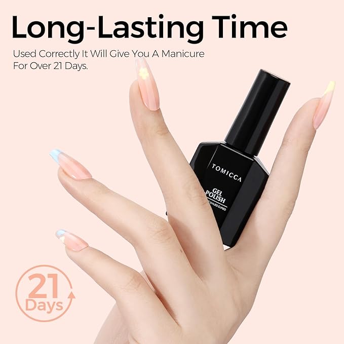 TOMICCA Nude Gel Nail Polish,15ml Light Nude Gel Polish,Soak Off Uv Led Cure Needed，Color Long Lasting Translucent Nail Art Manicure French Salon Diy Design Gifts For Woman