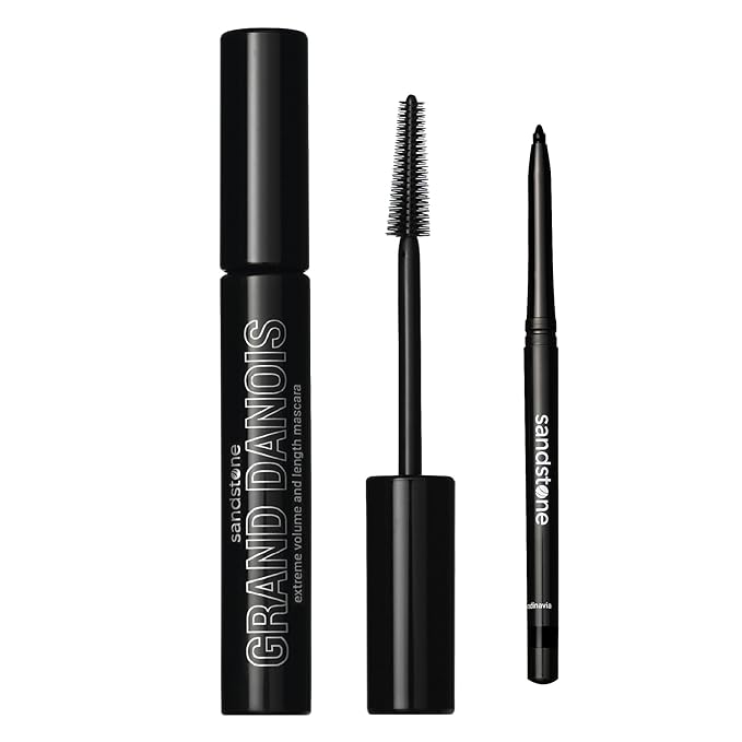 Sandstone Scandinavia mascara Grand Danois Black + Waterproof eyeliner black - set