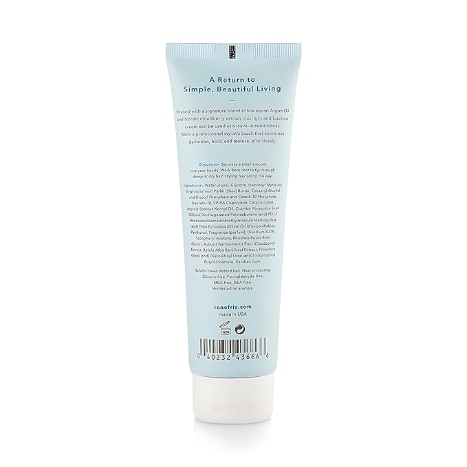 Hair Styling Cream - Natural Anti-Frizz Smoothing Cream for Men, Women & Kids - Lightweight, Nourishing, Hold & Shine - Infused with Cloudberry, Panthenol & Rhodiola - 4.25 fl oz