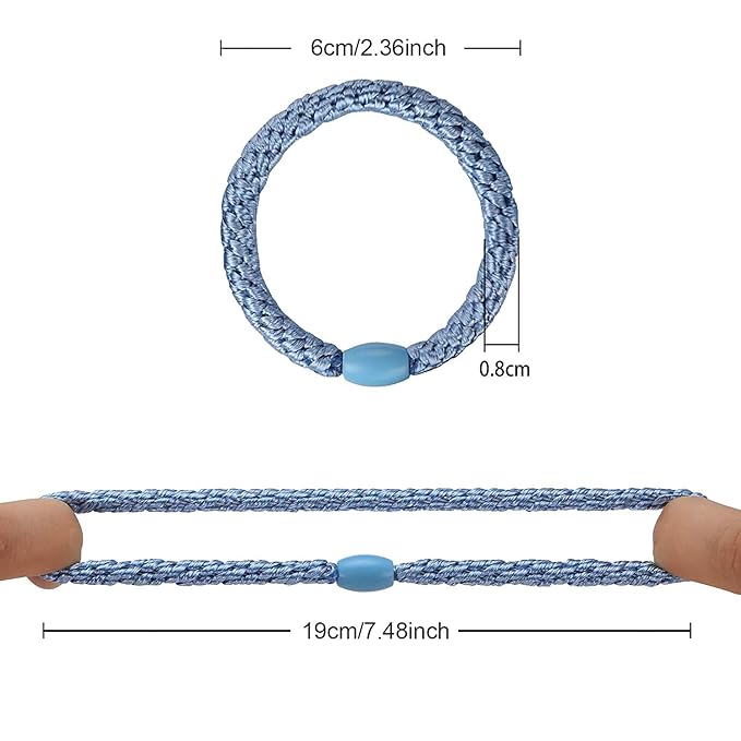 Funtopia High Elastic Hair Bands - 30 Pcs No Crease Soft Ponytail Holders & Sports Hair Ties for Thick Hair