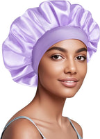 Satin Silk Bonnet for Sleeping, Soft Satin Lined Hair Bonnet for Women, Double Layer Sleep Nightcap