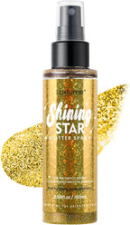 Gold Body Glitter Spray & Glitter Hairspray - Long-Lasting, Ultra-Shiny, Quick-Dry, Waterproof, Non-Clog Nozzle for Parties, Dances, Festivals, and Special Events