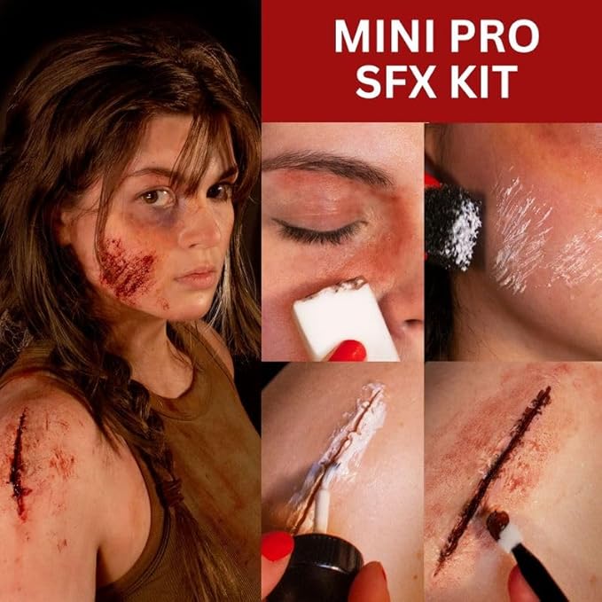 Mehron Special FX Mini-Pro Makeup Kit | Professional SFX Makeup for Halloween, Cosplay, Stage & Film | Made in USA | Complete Kit with Tools & Instructions