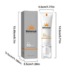 Tinted Sunscreen for Face SPF 50,Universal Protector Solar Moisturizing SPF50 PA+++, Travel Size, No Sticky Refreshing Skin Care Solution for All Skin Type (2PC)
