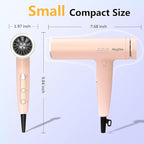 High Speed Plasma Ion Hair Dryer with Diffuser, Professional Blow Dryer 130000 RPM Brushless Motor for Fast Drying,1500W 3Temps/3Speeds Thermo-Control Lightweight Hairdryer for Women Home Travel Salon