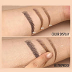 Eyebrow Pen,Eyebrow Pencils Set for Women with machete Eyebrow Pencil,Liquid Square Angled Eyebrow Brush and Eyebrow Brush,Waterproof Eyebrow Pencil Create Full,Natural Hair-Like Brows, Black（2 pcs）