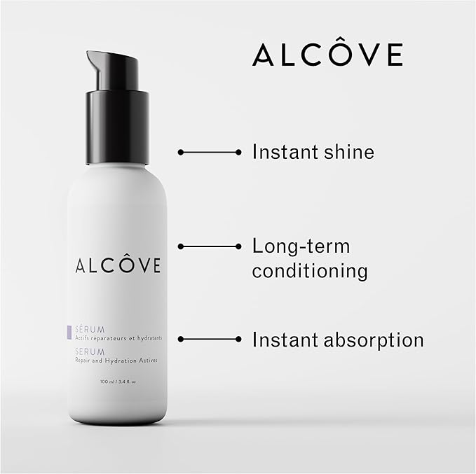 Alcôve - Serum - Dry, Frizzy and Thick Hair - Smooth - Leave-in-treatment - Instant Shine - Split-end Repair - Hydrate - Without Oil Residue - Mango Extract - Color-Safe - 3.4 oz