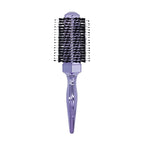 Round Hair Brush with Wild Boar Bristles – Specialized for Blowouts & Styling at Home or Salon, Suitable for All Hair Types.Purple