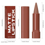 evpct 3Pcs Warm Brown Maroon Dark Wine Red Gradient Matte Lipstick Lip Liner Crayon Combo Pencil Set for Women Long Lasting, Cream Lip Liner and Lipstick Combo Makeup，Flawless Gradual Ombre Effect