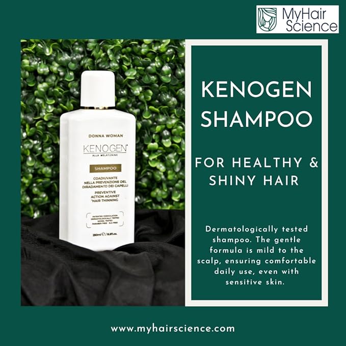 Kenogen Women’s Hair Growth Shampoo – Thickening & Volumizing for Thinning Hair – Boosts Regrowth with Melatonin – Vegan, Sulfate-Free, Cruelty-Free, DHT Blocker, Hair Loss Treatment