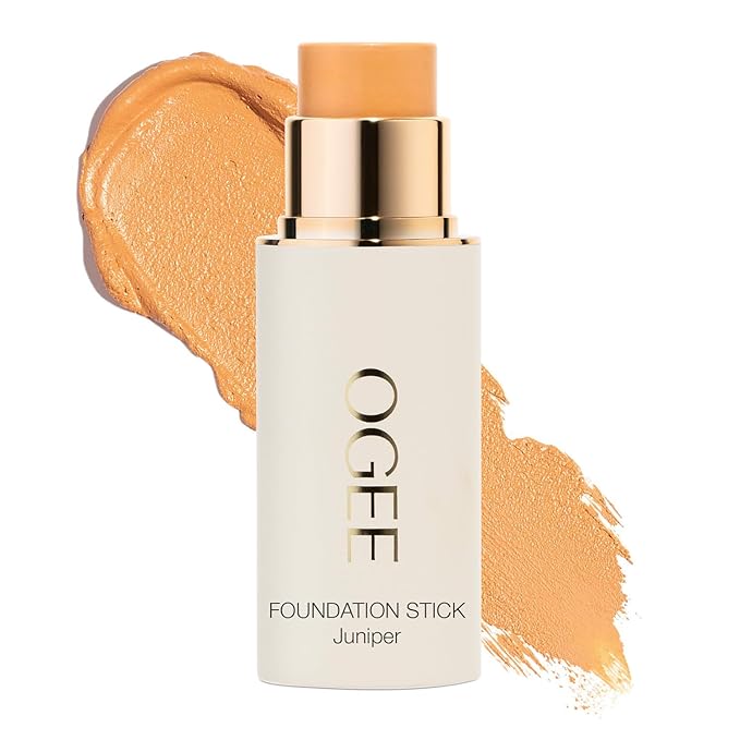 Ogee Sculpted Complexion Foundation Stick (Juniper 3.25W - Medium Light Tan, Olive Undertones) Full Coverage Foundation Makeup - Instantly Balance & Even Complexion - 70% Organic Ingredients