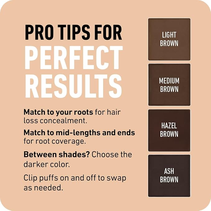 BOLDIFY Hairline Powder Color Sample Kit - Root Touch Up Hair Color for Gray Coverage - Bald Spot Concealing Hair Powder for Women & Men - 24-Hour Stain-Proof - Light + Medium Browns