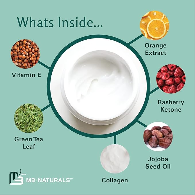 Stretch Mark Cream Infused with Collagen & Stem Cell Maternity Skincare Oil Removes Stretch Mark Prevention & Scar Remover Lotion Green Tea Extract & Raspberry Ketones, 2oz by M3 Naturals