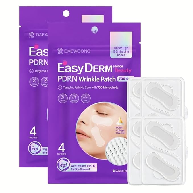 Easyderm PDRN Pimple Patch - Under Eye & Smile Line treatment, 8 Patches, K-Beauty Korean Skincare with Collagen & EGF, Eye patches, PDRN Eye Mask, Stocking Stuffer, Holiday Gift