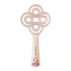 Simetra Detangler Hair Brush for Woman and Men, Original Detangling Brush for Curly Hair/Fine &Thick/Wet & Dry Hair, Holiday Present Hairbrush - Natural Crystal Inlay & 14K Gold Plating