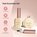 MelodySusie No Wipe Glossy Top Coat Long Lasting Shine Finish Soak Off UV LED Nail Lamp Nail Polish Art Design Manicure Kit Perfect Gifts for Women Girls 2 Pcs 15ml Clear