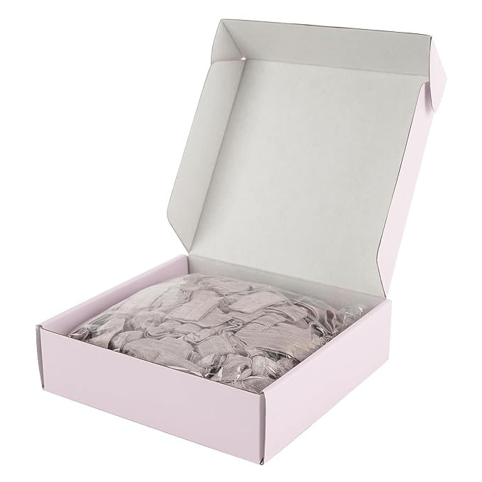 MEEDEE 100 Pack Taupe Hair Ties For Women No Crease Soft Elastic Ribbon No Damage Taupe Hair Ties Knotted Ouchless Hair Ribbon Yoga Hair Ribbons Elastic Bracelets