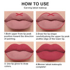 evpct 2Pcs Rose Red Pink Mauve Neutral Color Lip Liner and Matte Lipstick Makeup Sets Vegan Lipstick Lip Liner and Gloss Set Lip Stain Long Lasting Waterproof 24 31#